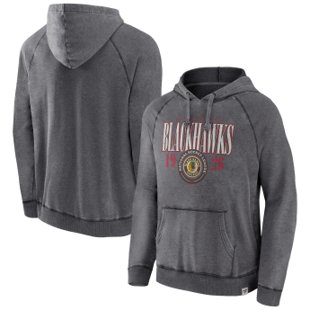 Chicago Blackhawks muška majica s kapuljačom A/LS Hoodie grey