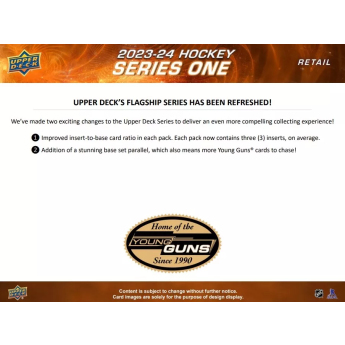 NHL boxovi NHL hokejske karte 2023-24 Upper Deck Series 1 Tin Box