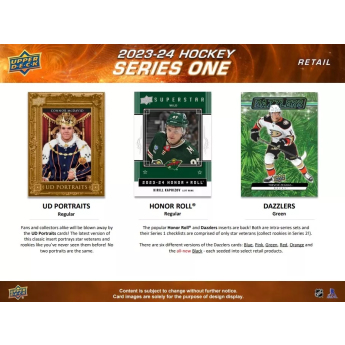 NHL boxovi NHL hokejske karte 2023-24 Upper Deck Series 1 Tin Box