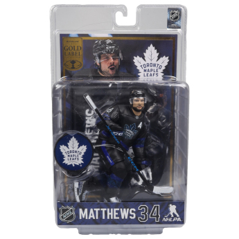 Toronto Maple Leafs figurica Auston Matthews #34 Figure SportsPicks THIRD JERSEY GOLD LABEL