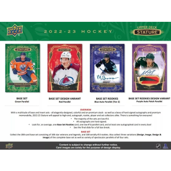 NHL boxovi NHL hokejske karte 2022-23 Upper Deck Stature Hobby Box