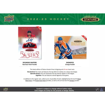 NHL boxovi NHL hokejske karte 2022-23 Upper Deck Stature Hobby Box
