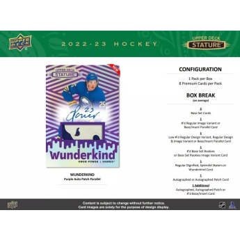 NHL boxovi NHL hokejske karte 2022-23 Upper Deck Stature Hobby Box