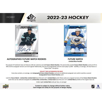 NHL boxovi NHL hokejske karte 2022-23 Upper Deck SP Hockey Hobby Box