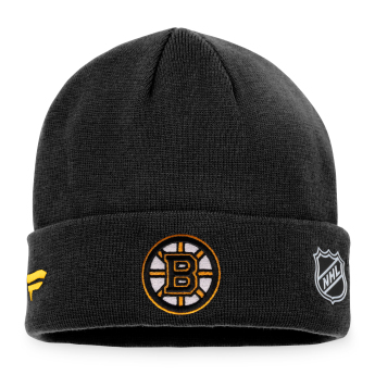 Boston Bruins zimske kape Authentic Pro Game & Train Cuffed Knit Black
