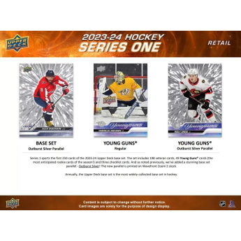 NHL boxovi NHL hokejske karte 2023-24 Upper Deck Series 1 Blaster Box