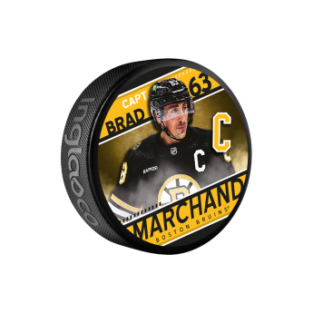 Boston Bruins pak Brad Marchand #63 Souvenir Collector Hockey Puck In Cube