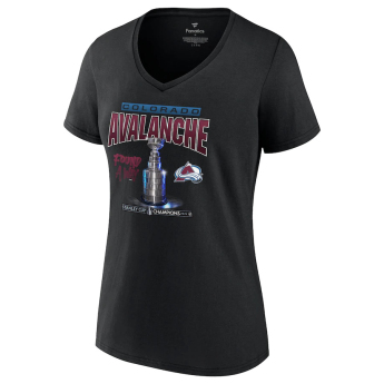 Colorado Avalanche ženska majica 2022 Stanley Cup Champions Found A Way 3D V-Neck