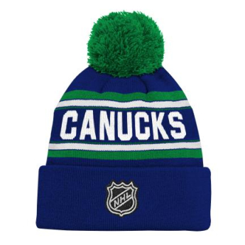 Vancouver Canucks dječja zimska kapa Wordmark Cuffed Pom