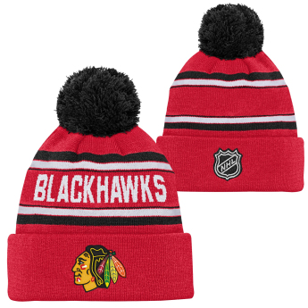 Chicago Blackhawks dječja zimska kapa Jacquard Cuffed Knit With Pom
