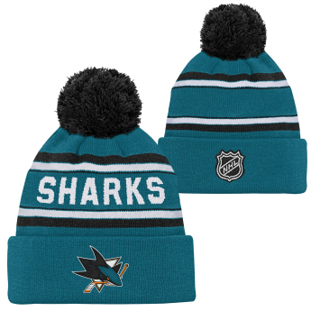 San Jose Sharks dječja zimska kapa Jacquard Cuffed Knit With Pom