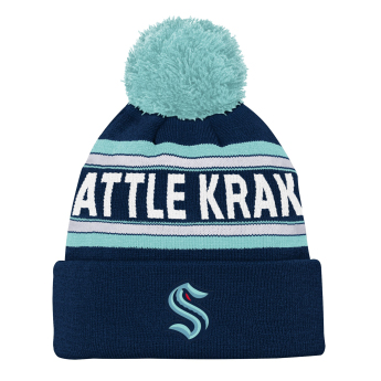 Seattle Kraken dječja zimska kapa Jacquard Cuffed Knit With Pom