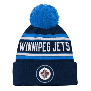 Winnipeg Jets dječja zimska kapa Wordmark Cuffed Pom
