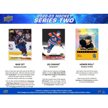 NHL boxovi NHL hokejske karte 2022-23 Upper Deck Series 2 Hobby Box
