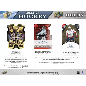 NHL boxovi NHL hokejske karte 2022-23 Upper Deck SPx Hockey Hobby Box