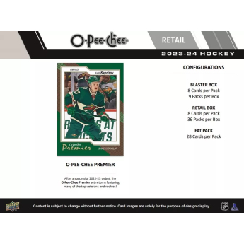 NHL boxovi NHL hokejske karte 2023-24 Upper Deck O-Pee-Chee Blaster Box
