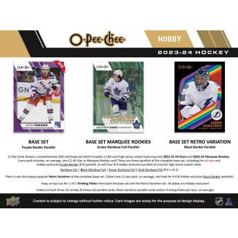 NHL boxovi NHL hokejske karte 2023-24 Upper Deck O-Pee-Chee Hobby Box