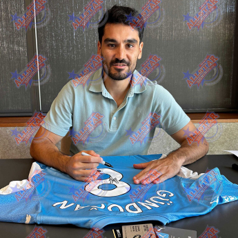 Legende uokvireni dres Manchester City FC 2021-2022 Gundogan Signed Shirt & Medal (Framed)