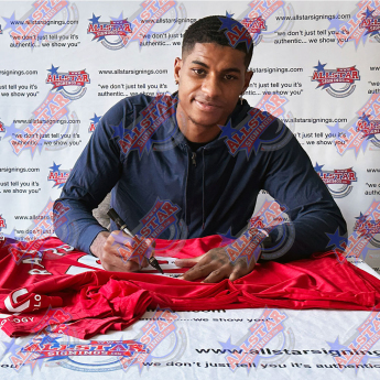 Legende uokvireni dresovi Manchester United FC 2022-2023 Bruno Fernandes & Rashford Signed Shirts (Dual Framed)