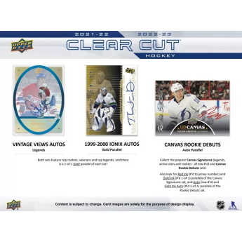 NHL boxovi NHL hokejske karte 2022-23 Upper Deck Clear Cut Hobby Box