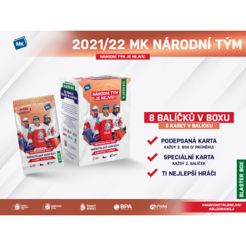 NHL boxovi NHL hokejske karte Czech hockey national team representation 2022 Blaster box