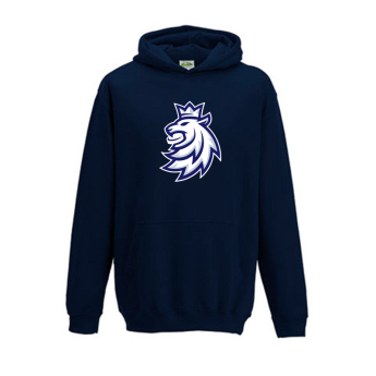 Hokejaške reprezentacije dječja majica s kapuljačom navy Czech Ice Hockey lion
