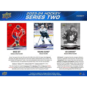 NHL boxovi NHL hokejske karte 2023-24 Upper Deck Series 2 Tin Box