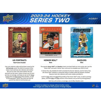 NHL boxovi NHL hokejske karte 2023-24 Upper Deck Series 2 Tin Box