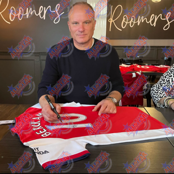 Legende uokvireni dresovi Arsenal FC 2020-2021 Bergkamp & Henry Signed Shirts (Dual Framed)