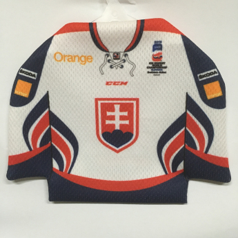 Hokejaške reprezentacije mini dres za auto Slovakia Ice Hockey Team White