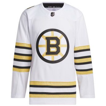 Boston Bruins hokejaški dres adidas White 100th Anniversary Primegreen Authentic Jersey