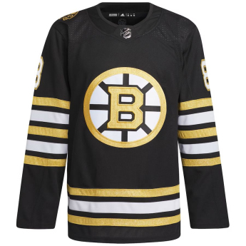 Boston Bruins hokejaški dres David Pastrnak #88 adidas Black 100th Anniversary Primegreen Authentic