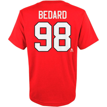 Chicago Blackhawks dječja majica Connor Bedard #98 Player Name & Number Red