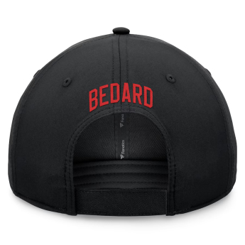 Chicago Blackhawks kapa za bejzbol Connor Bedard Branded Name & Number black