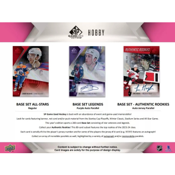 NHL boxovi NHL hokejske karte 2023-24 Upper Deck SP Game Used Hobby Box