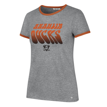 Anaheim Ducks ženska majica Letter Ringer grey