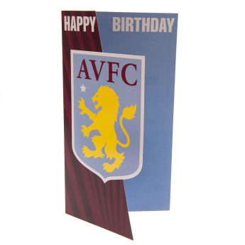 Aston Villa rođendanska čestitka Crest Birthday Card