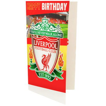 FC Liverpool rođendanska čestitka s naljepnicama Personalised Birthday Card