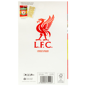 FC Liverpool rođendanska čestitka s naljepnicama Personalised Birthday Card