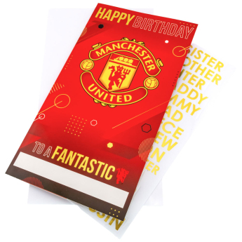 Manchester United rođendanska čestitka s naljepnicama Personalised Birthday Card