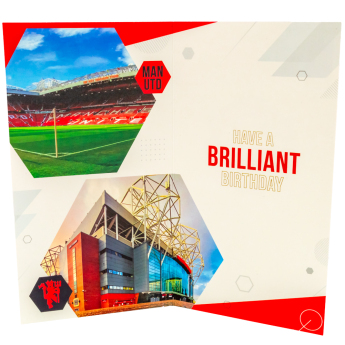 Manchester United rođendanska čestitka s naljepnicama Personalised Birthday Card
