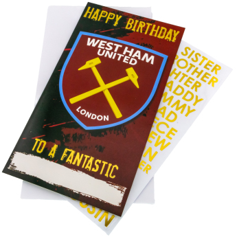 West Ham United rođendanska čestitka Personalised Birthday Card