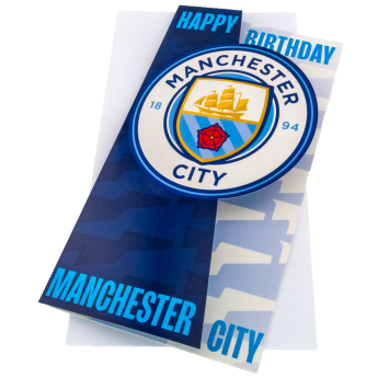 Manchester City rođendanska čestitka Crest Birthday Card