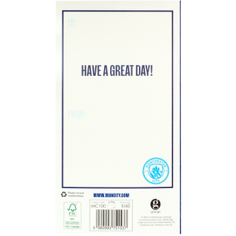 Manchester City rođendanska čestitka Crest Birthday Card