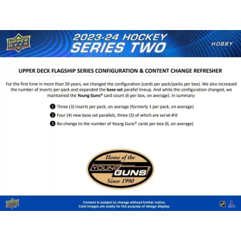 NHL boxovi NHL hokejske karte 2023-24 Upper Deck Series 2 Blaster Box