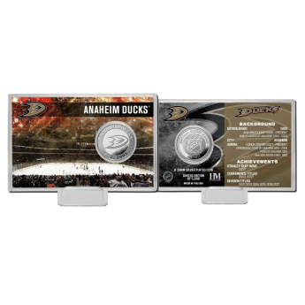 Anaheim Ducks kolekcionarski novčić History Silver Coin Card Limited Edition od 5000
