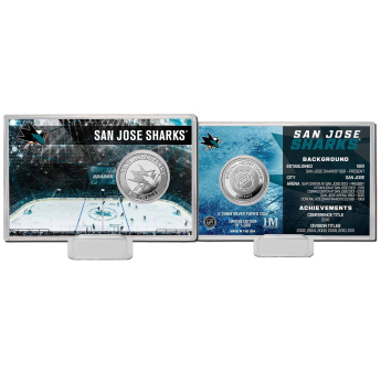 San Jose Sharks kolekcionarski novčić History Silver Coin Card Limited Edition od 5000