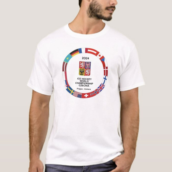 Hokejaške reprezentacije muška majica Ice Hockey World Championship Czechia MS 2024 White
