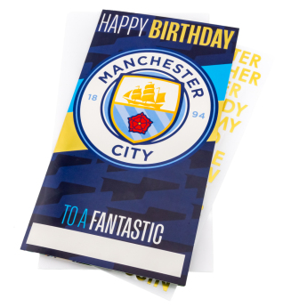 Manchester City čestitke Personalised Birthday Card