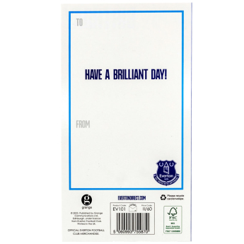 FC Everton čestitke Crest Birthday Card